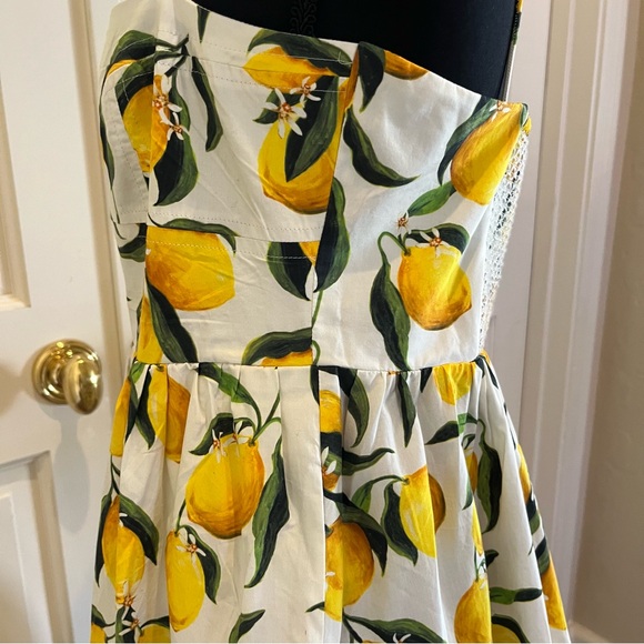 J. Crew Lemon Pattern Midi Dress - Picture 10 of 16